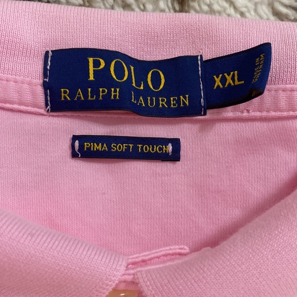 Polo Ralph Lauren Pima Soft Touch Pink Polo Size XXL - Picture 2 of 7